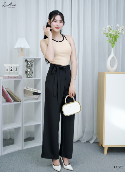 Quần suông thắt dây hông LAQE3