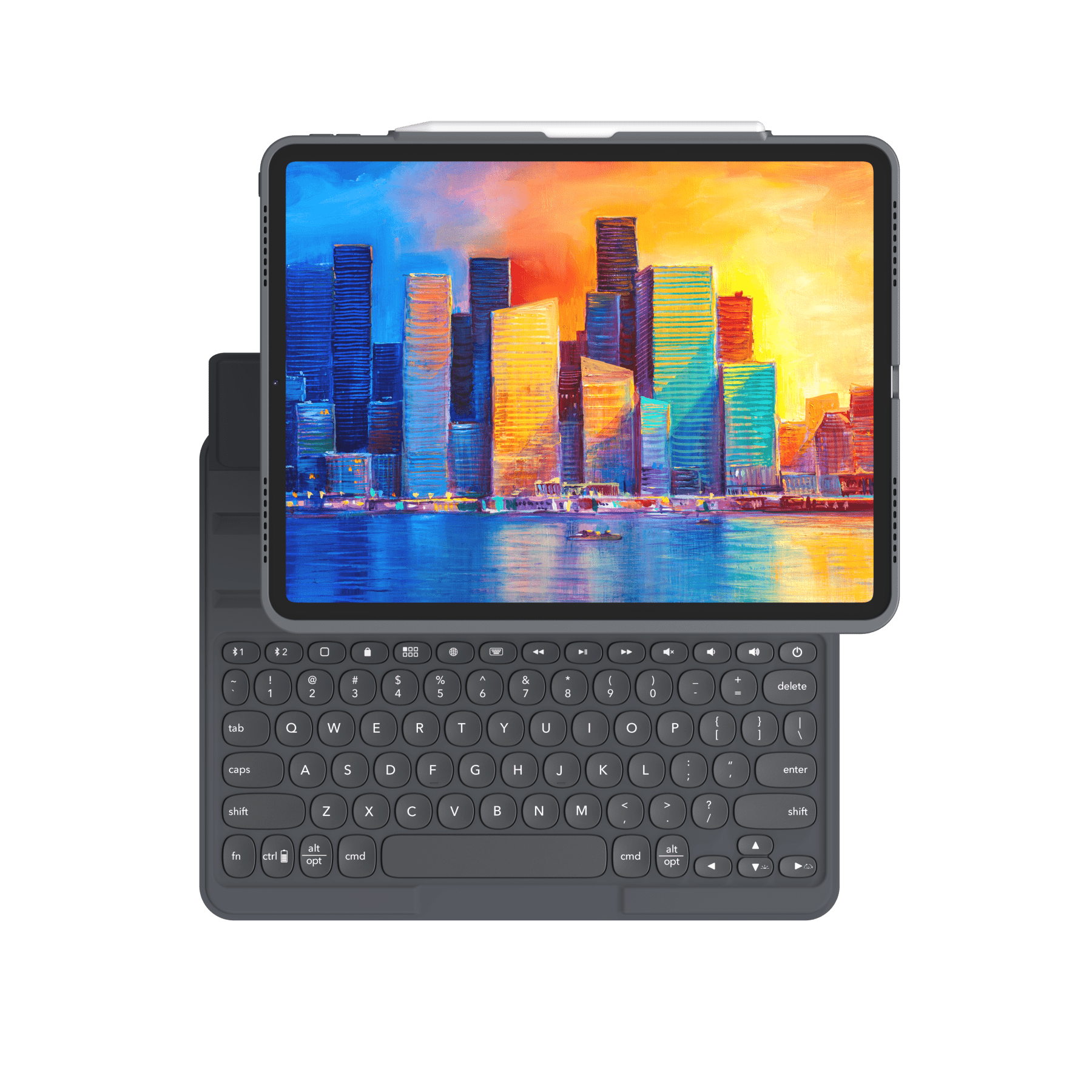 Ốp lưng kèm bàn phím ZAGG Pro Keys - iPad 11 - Black/Gray - UK - 103407976