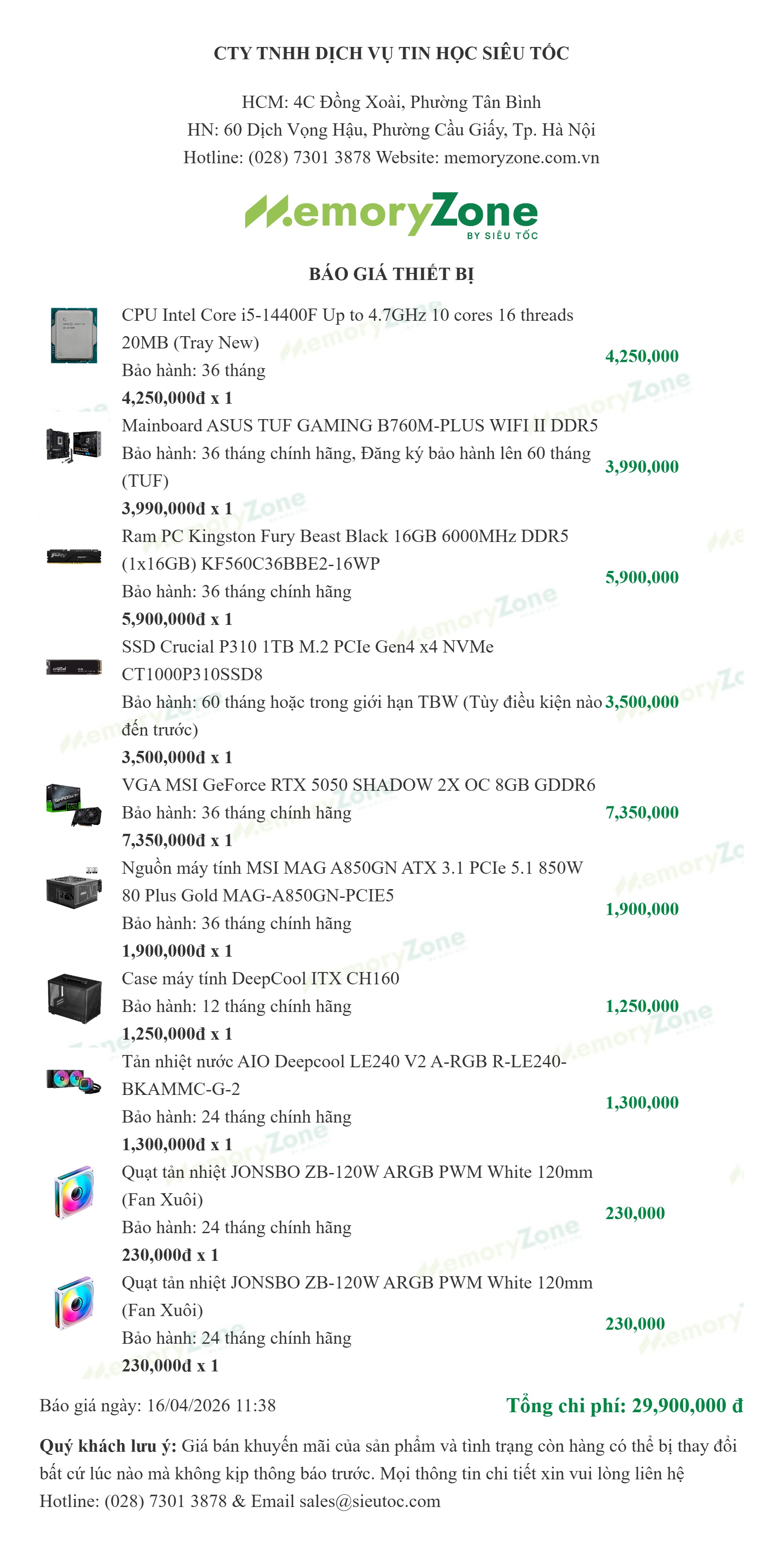 Case PC tự build