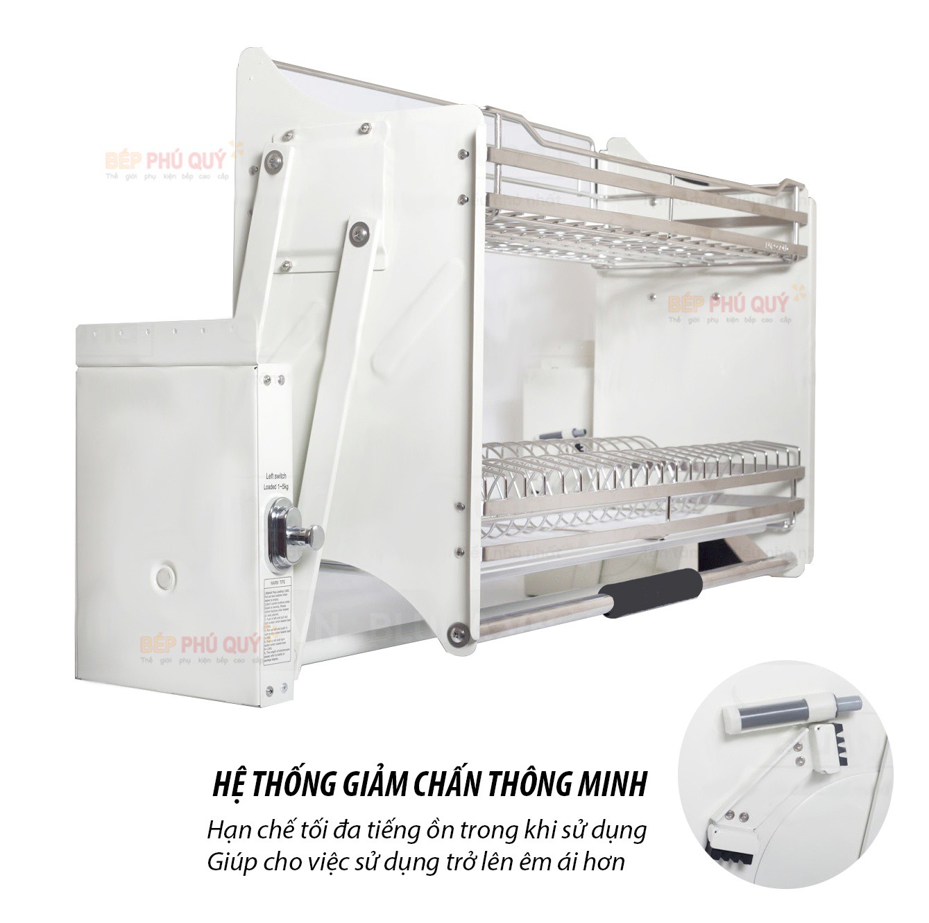 Giá bát nâng hạ Inox cao cấp Luxury LX.1160
