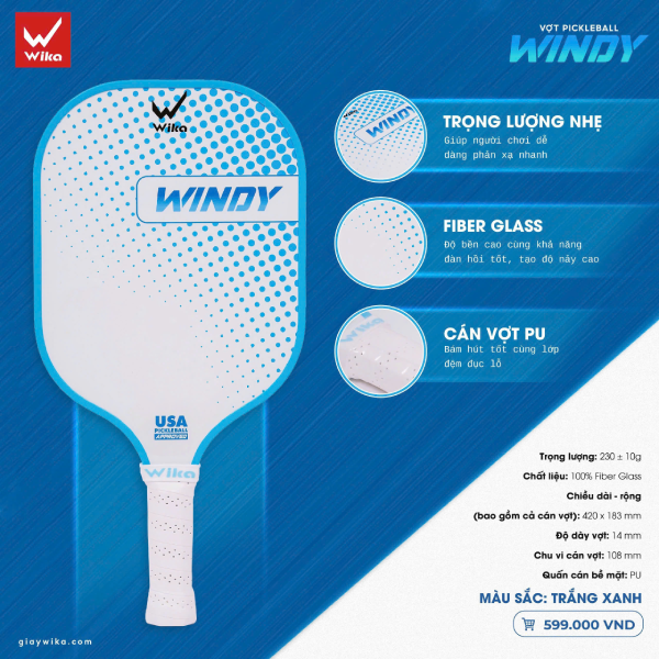 Vợt Picklebal Wika Windy
