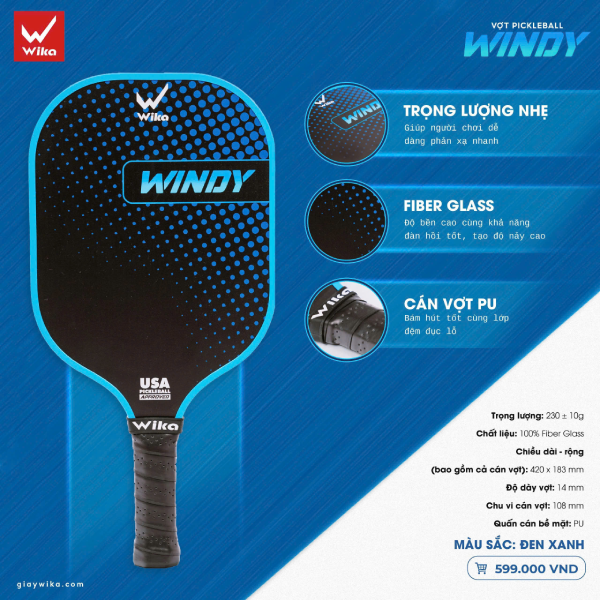 Vợt Picklebal Wika Windy