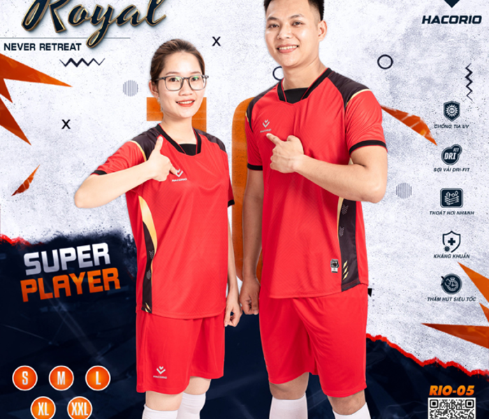 Áo bóng đá HACORIO - RIO - ROYAL (RIO - 05)