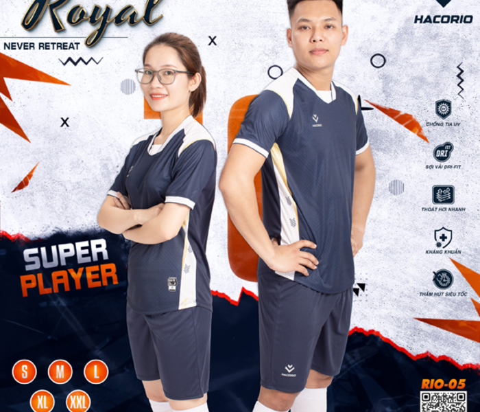 Áo bóng đá HACORIO - RIO - ROYAL (RIO - 05)