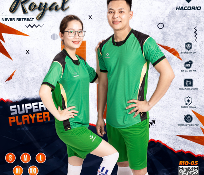 Áo bóng đá HACORIO - RIO - ROYAL (RIO - 05)