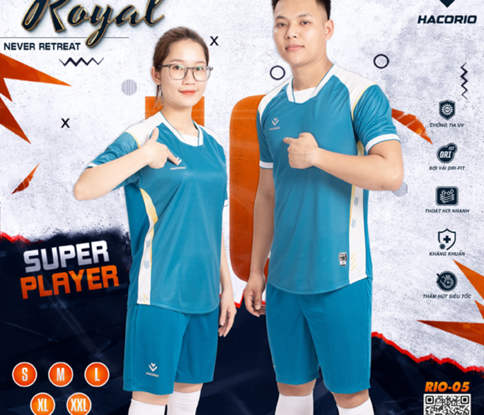 Áo bóng đá HACORIO - RIO - ROYAL (RIO - 05)