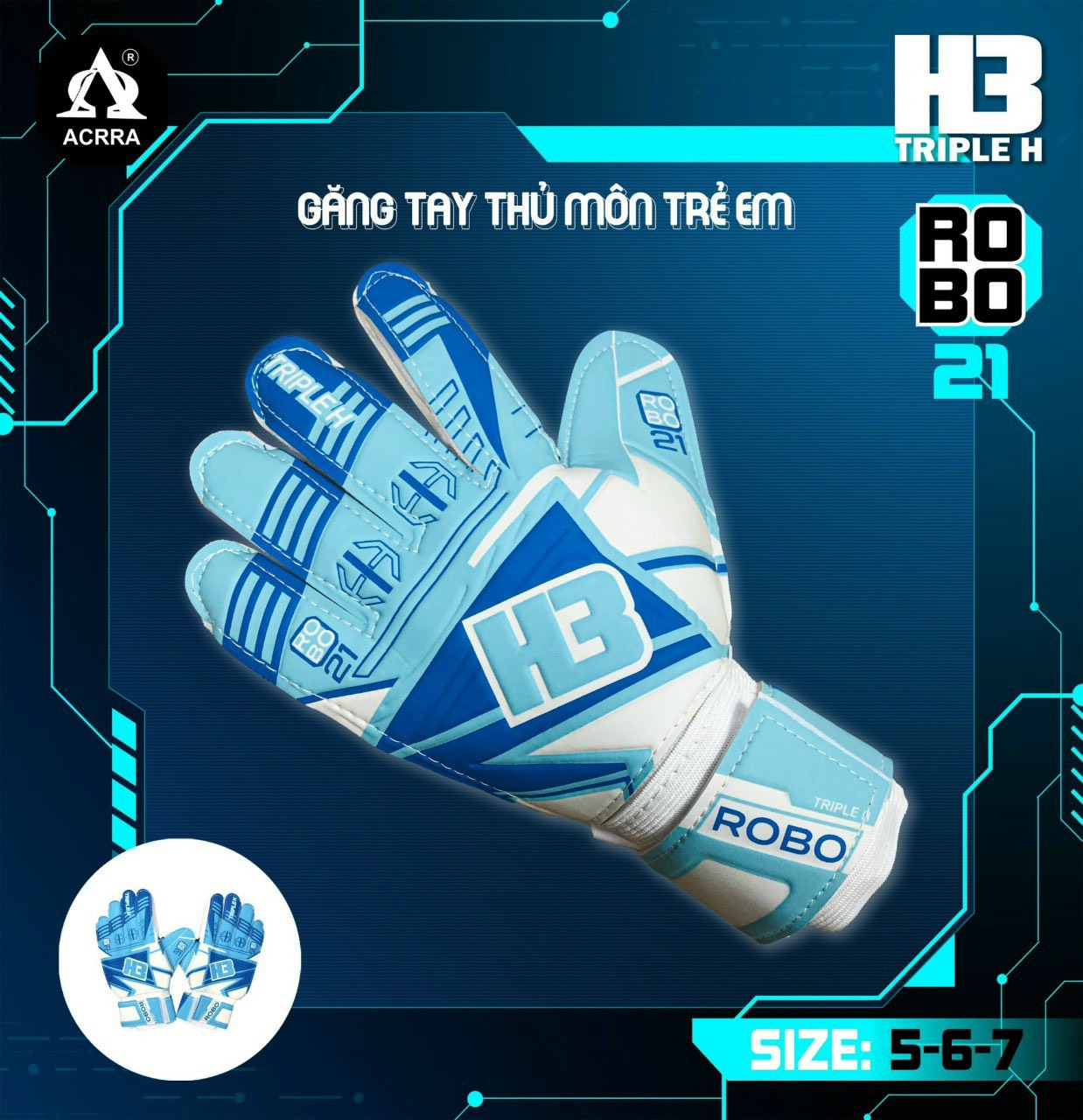 Găng tay thủ môn H3 có xương