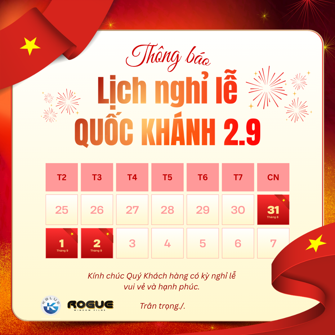 THÔNG BÁO NGHỈ LỄ QUỐC KHÁNH 2/9/2025