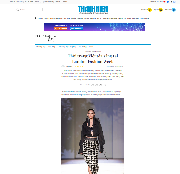 THANH NIÊN MAGAZINE: Vietnamese Fashion Shines at London Fashion Week