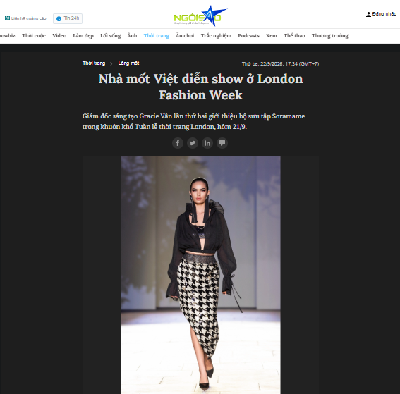 NGÔI SAO MAGAZINE: Vietnamese Fashion House Showcases at London Fashion Week
