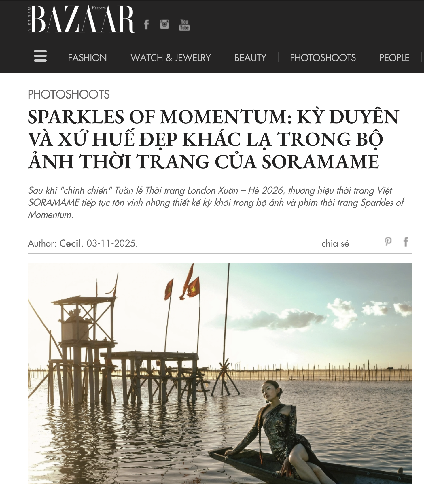 SORAMAME'S SS26 IN HARPER'S BAZAAR VIETNAM MAGAZINE