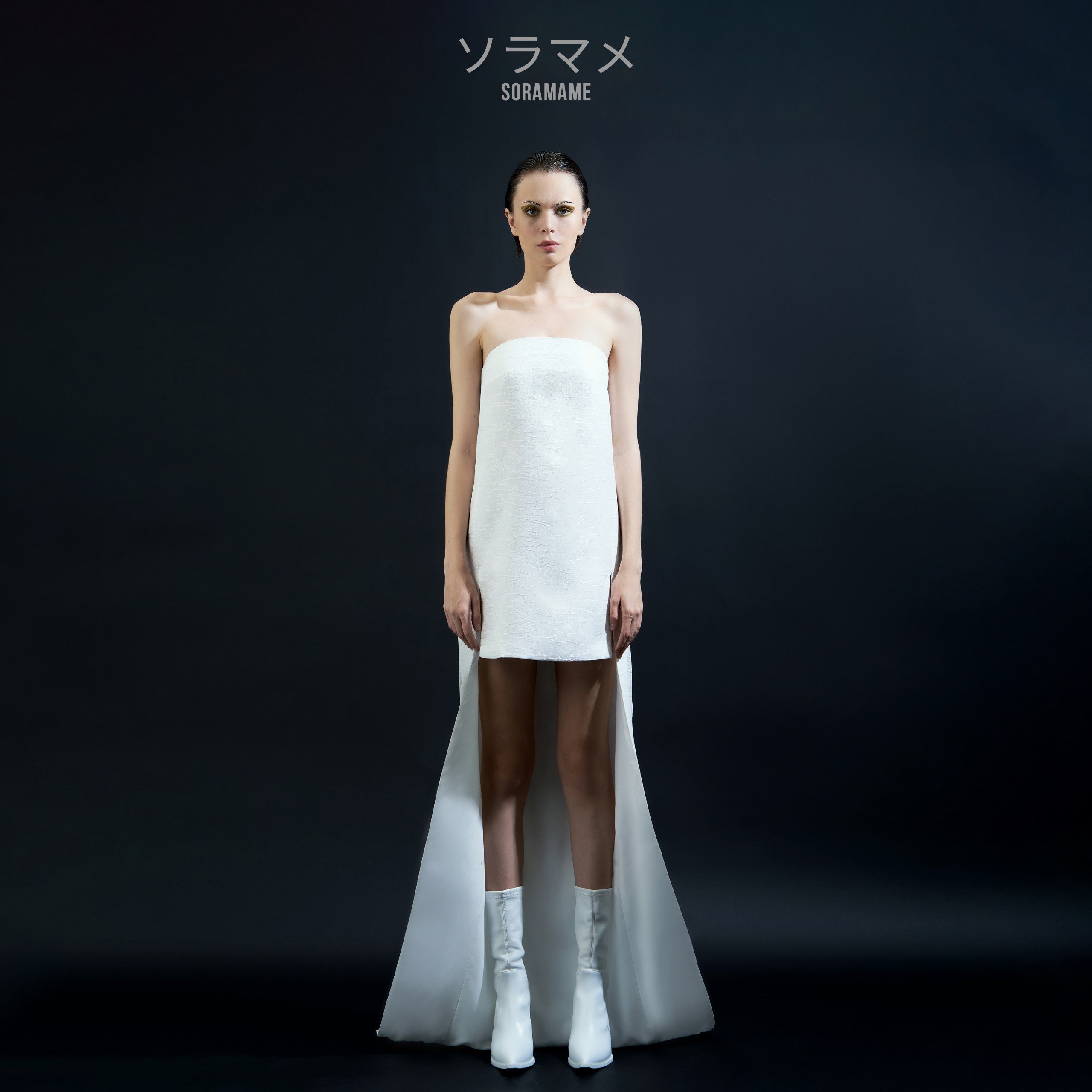 STRAPLESS LONG TRAIN DRESS