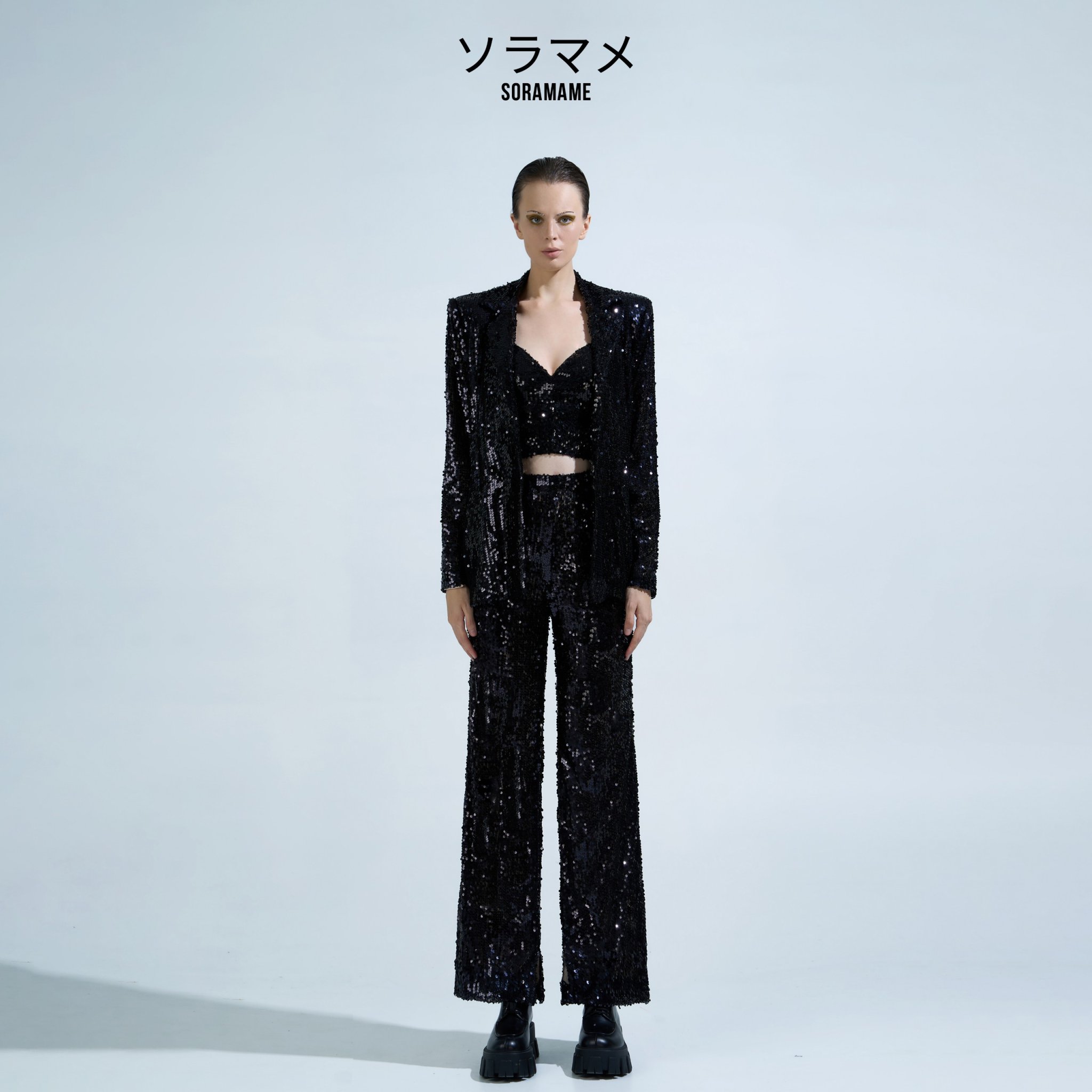 SEQUIN TAILORED TROUSERS
