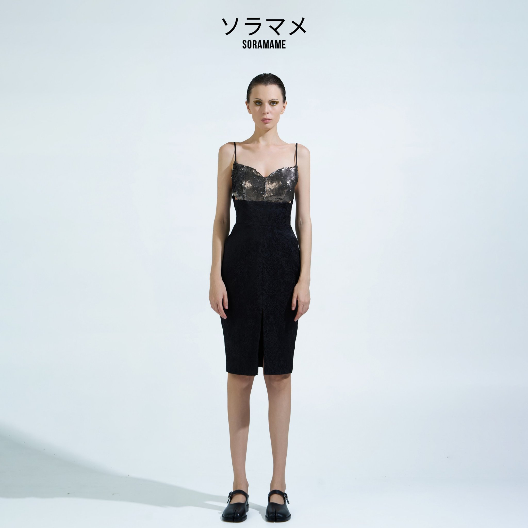 CUT- OUT SEQUIN DRESS