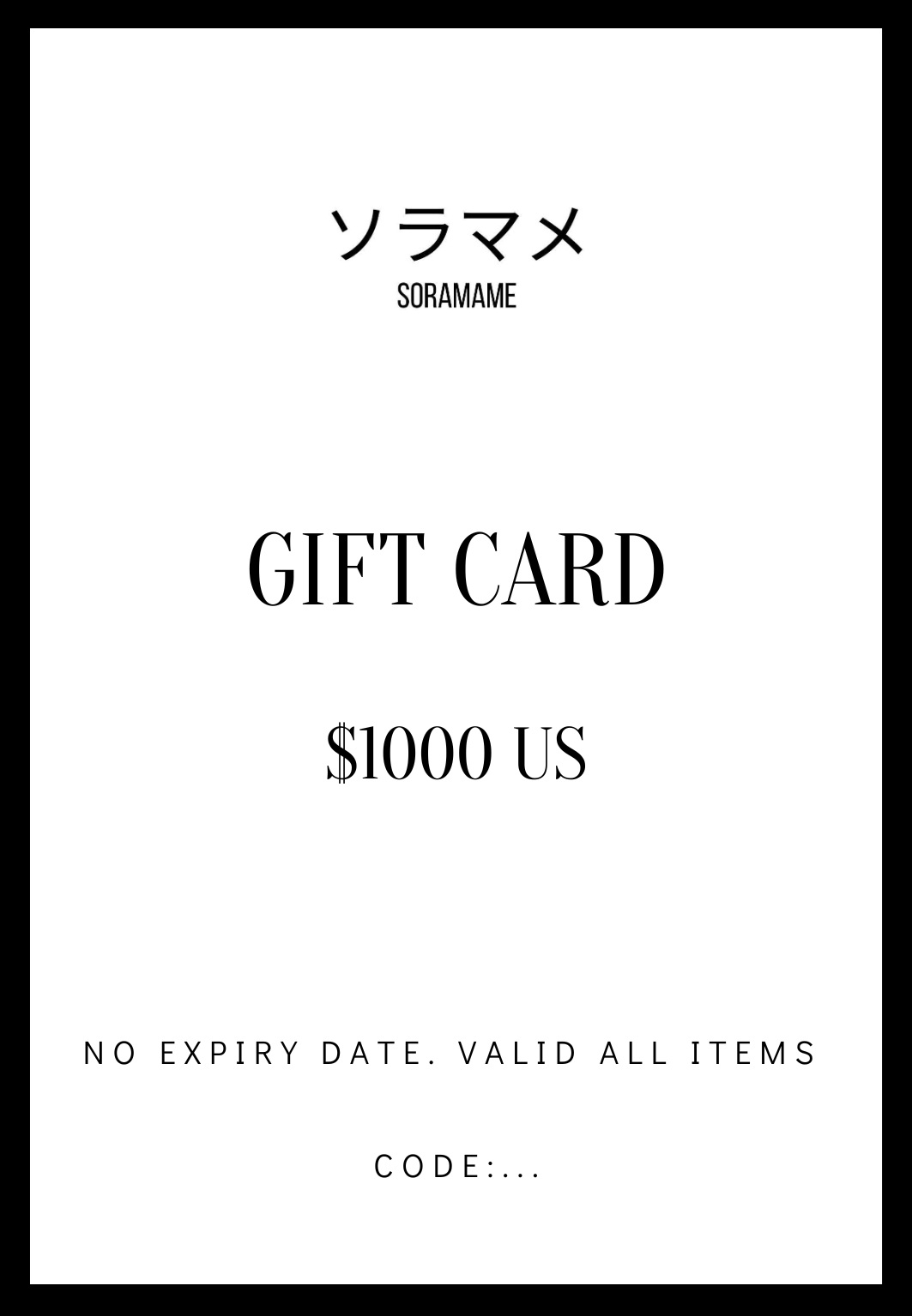 Gift Card 1000
