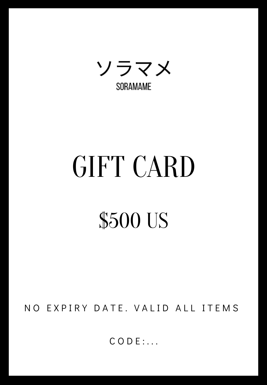 Gift Card 500