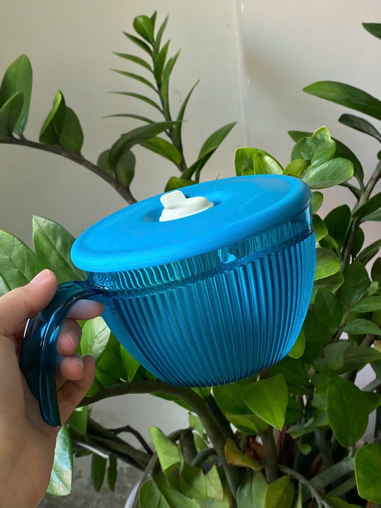 Tô có tay cầm 500ml quay lò vi sóng - xanh