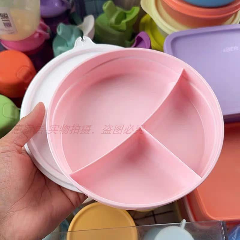 Tuptrung  - Hộp cơm chia 3 ngăn tròn 350ml
