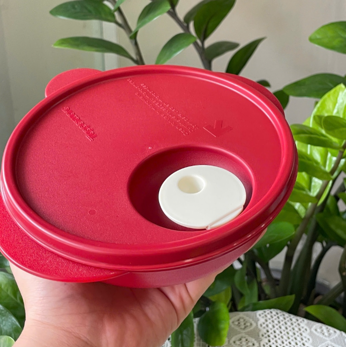 Hộp Tupperware Trữ Mát Quay LVS 400ml - Full Đỏ - Tupperware Trung Chính Hãng
