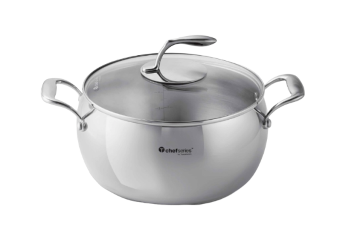 Nồi Tupperware 5 Lớp T Chef Series Casserole 3.8L (nắp kính)