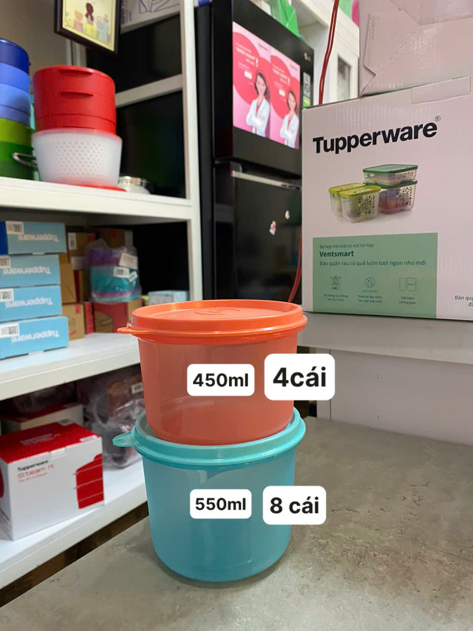 Hộp Tupperware Mát Tròn Snack & all 550ml - Tupperawre Malaysia Chính Hãng