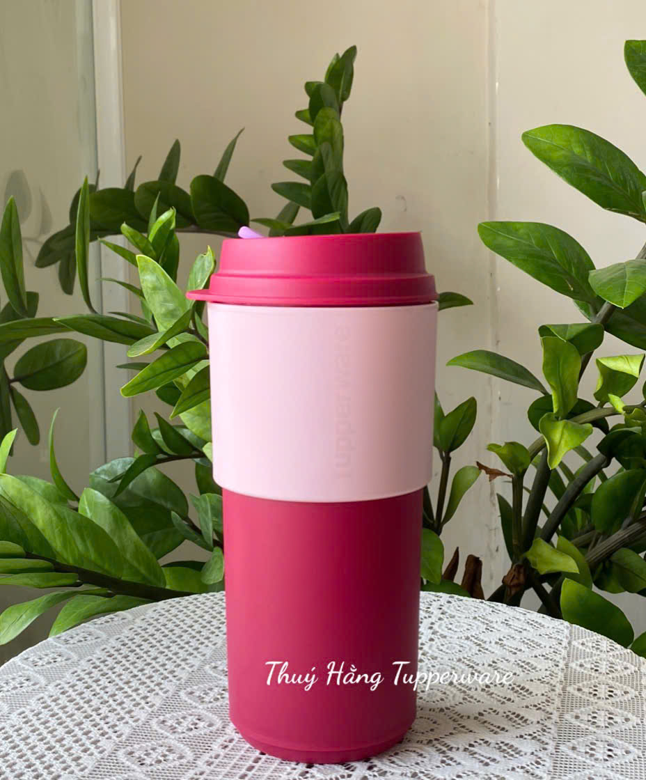 Tuptrung Ly Đựng Cafe Nhựa Coffe To Go 490ml