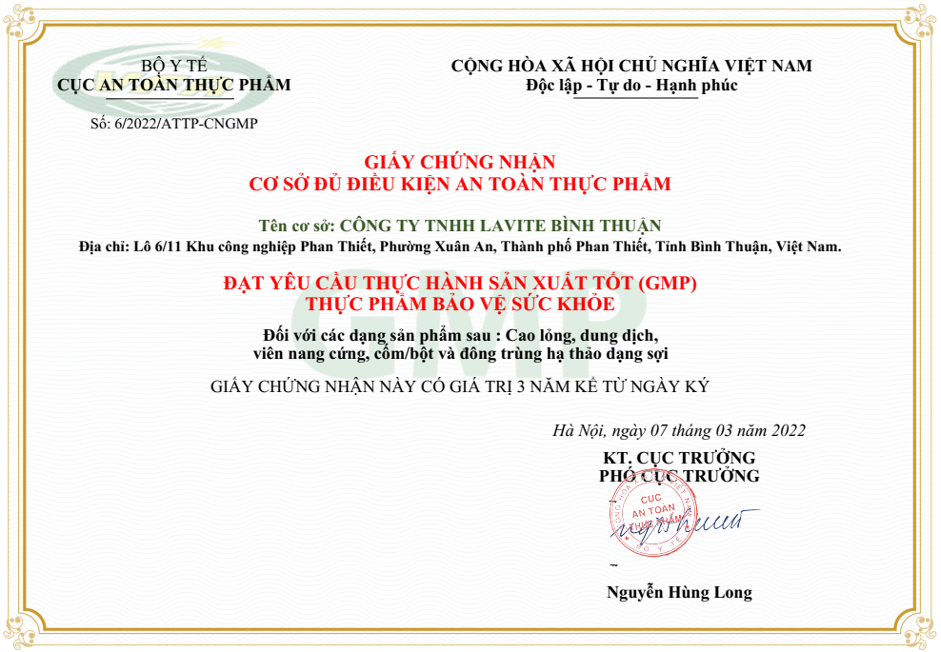 NHÀ MÁY LAVITE BÌNH THUẬN - CHẶT CHẼ TRONG KIỂM SOÁT CHẤT LƯỢNG & VẬN HÀNH