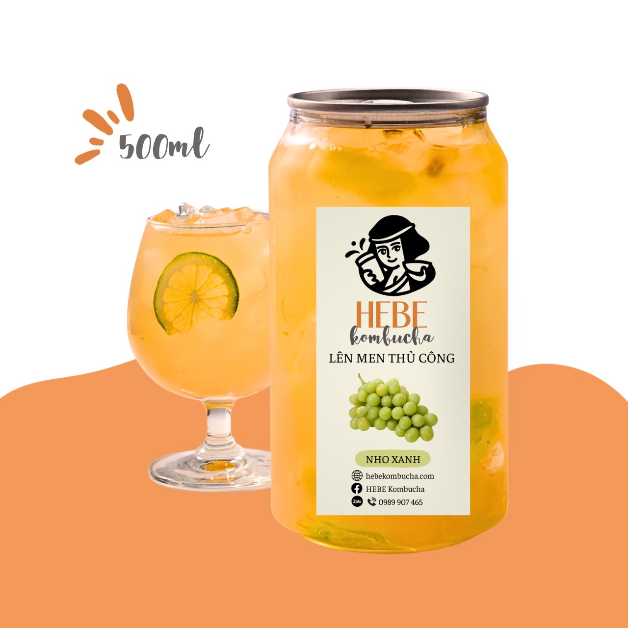 KOMBUCHA NHO XANH