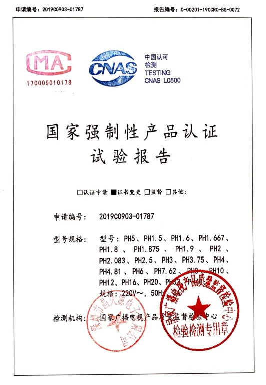 Giấy Chứng nhận Báo cáo thử nghiệm sản phẩm bắt buộc Quốc gia