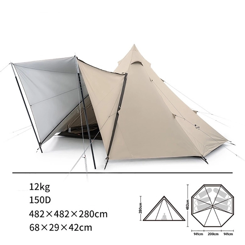 Naturehike NH20ZP013 Lều Cắm Trại 3-4 Người Pyramid Tent