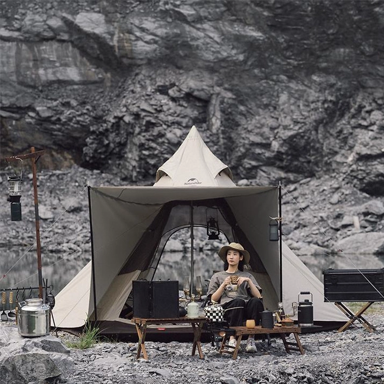 Naturehike NH20ZP013 Lều Cắm Trại 3-4 Người Pyramid Tent