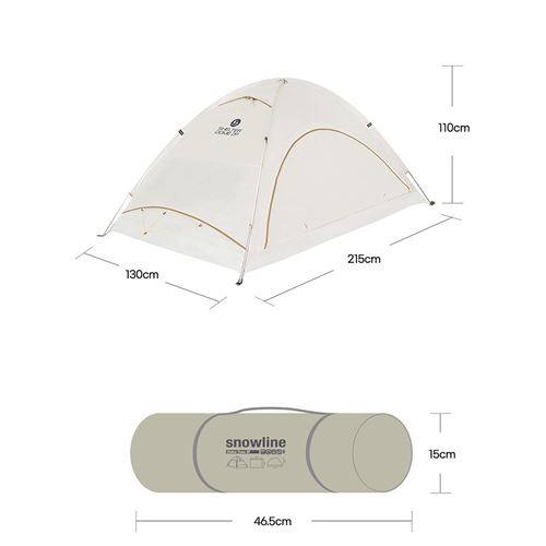 Lều mái vòm 2 người Snowline Shelter Dome 2P SNF5ULT007