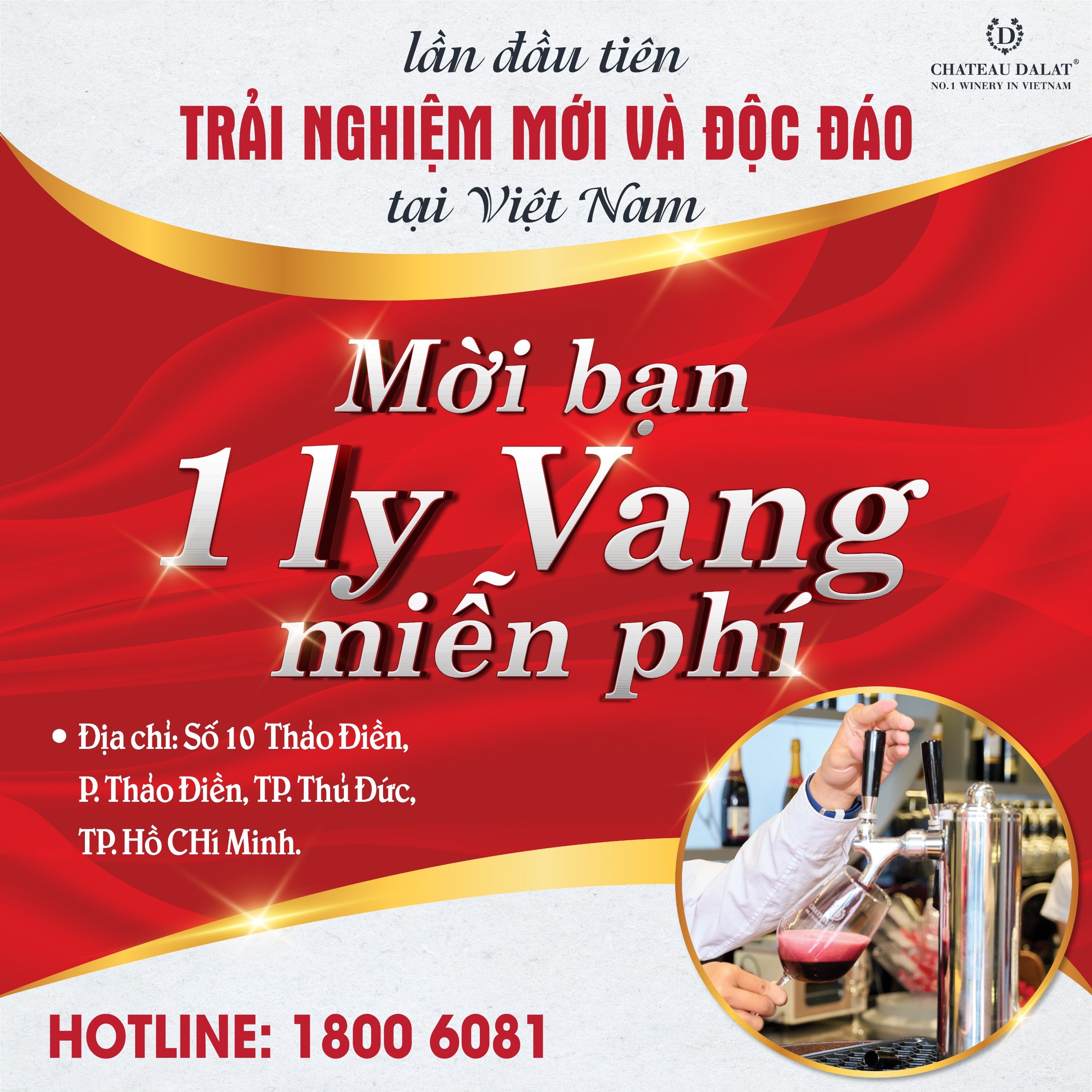 🎉 CHATEAU DALAT “SAY HI”, MỜI 01 LY VANG MỪNG BẠN ĐẾN CHƠI!!