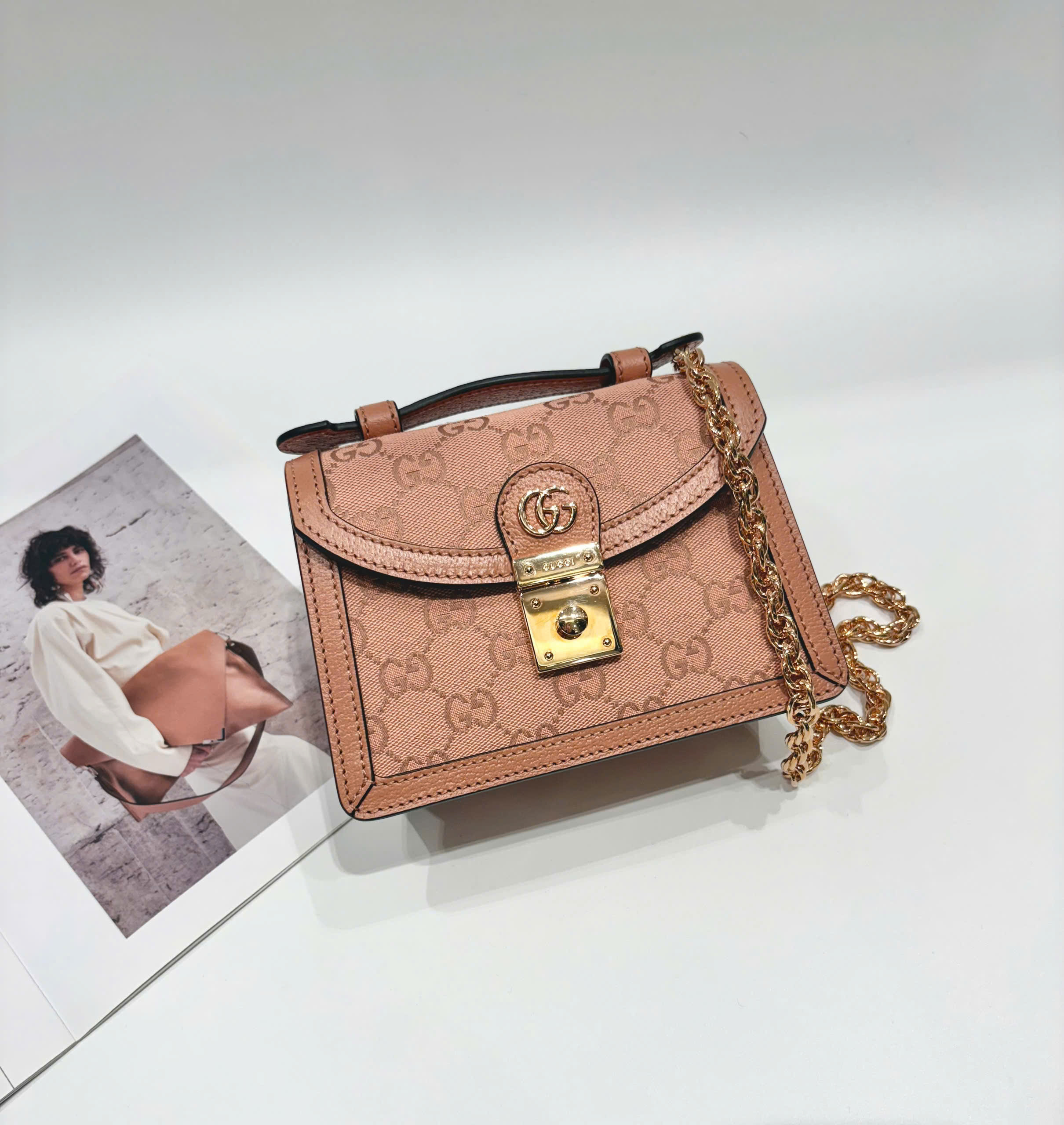 Gucci Padlock Mini GG Supreme Pink