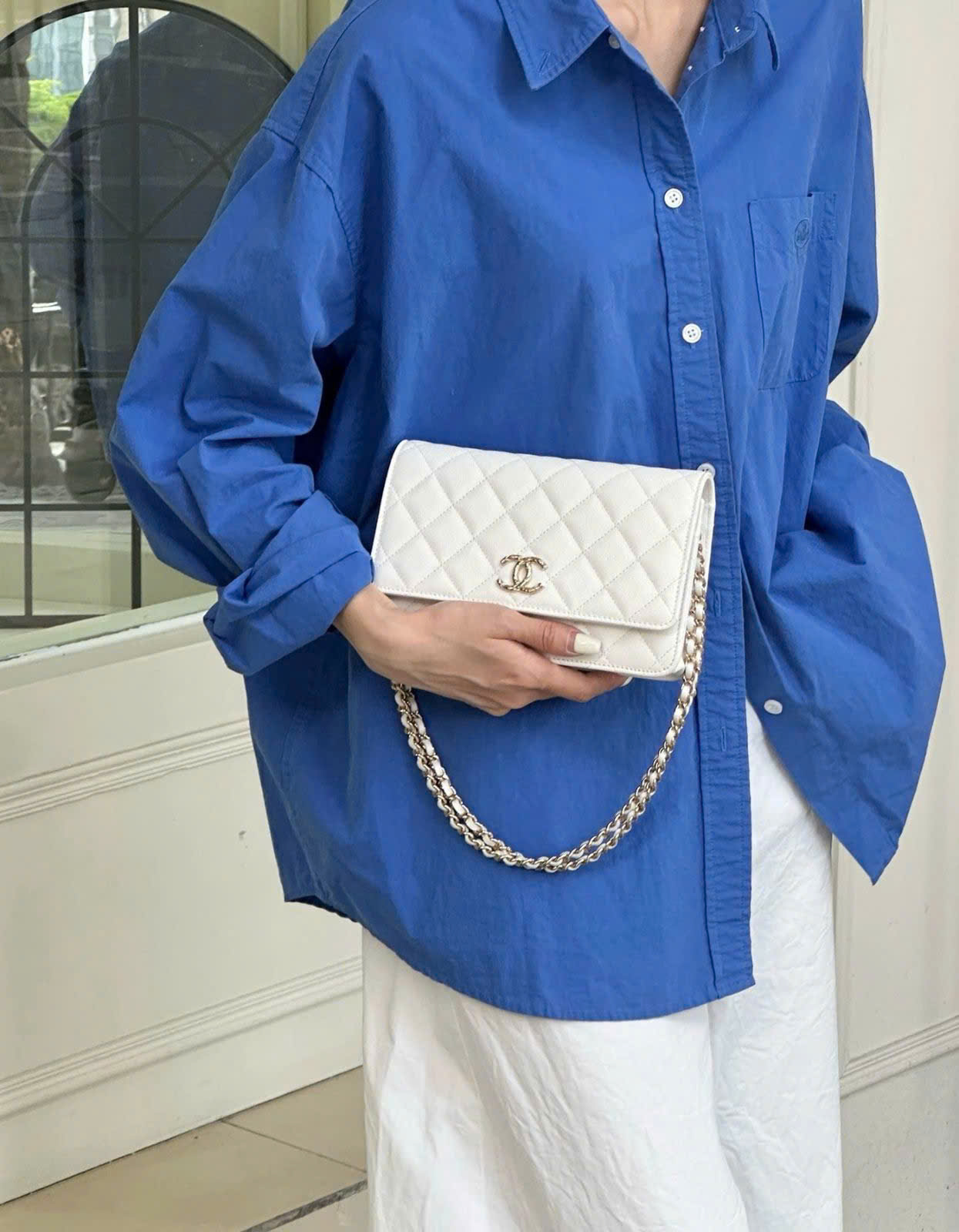 Túi Xách Woc Chanel Trắng