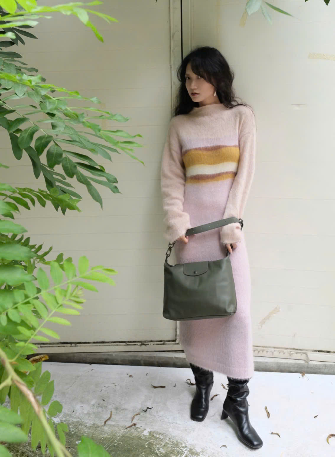 Longchamp Hobo Da Bê Olive