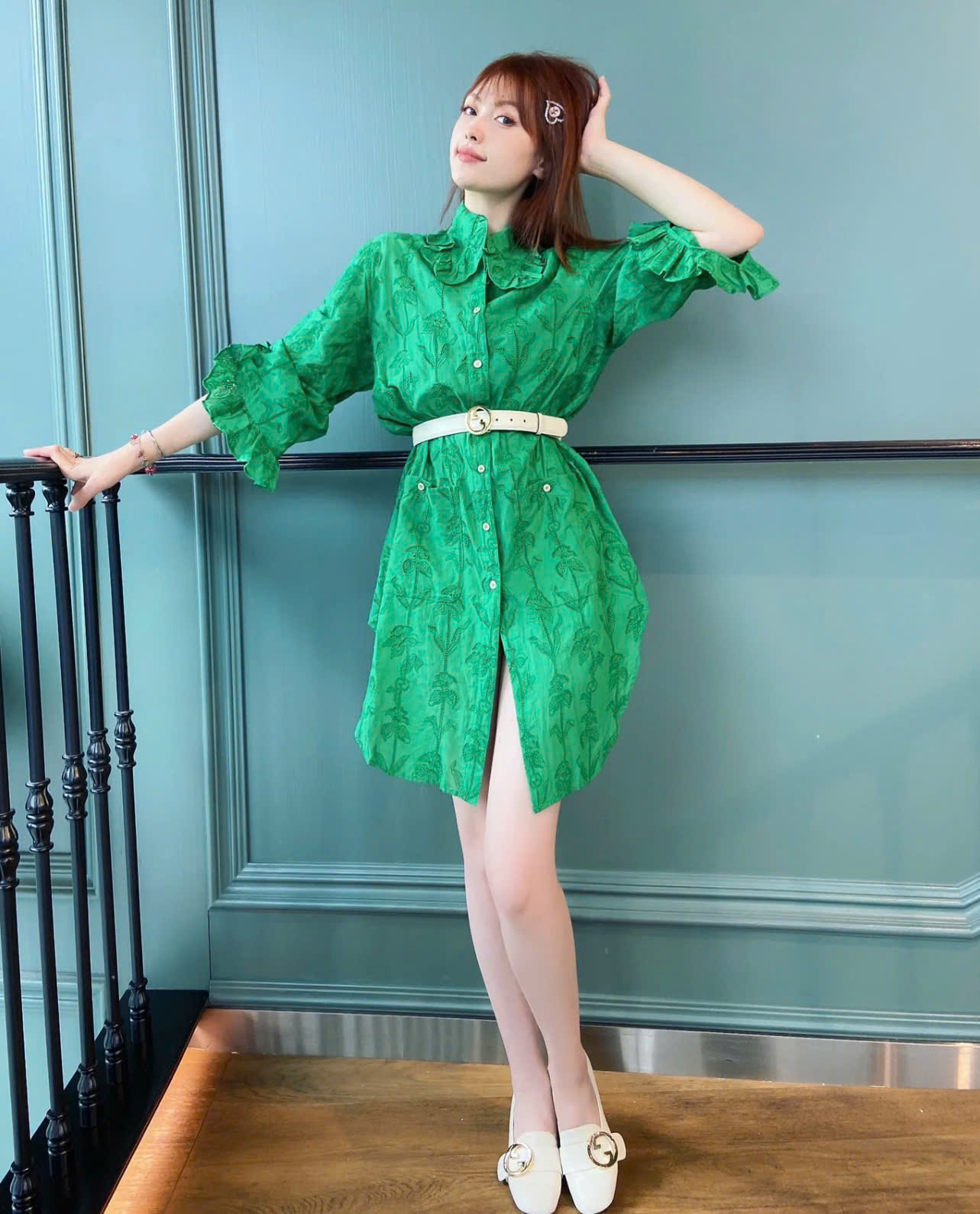 Guốc Gucci Blondie Trắng