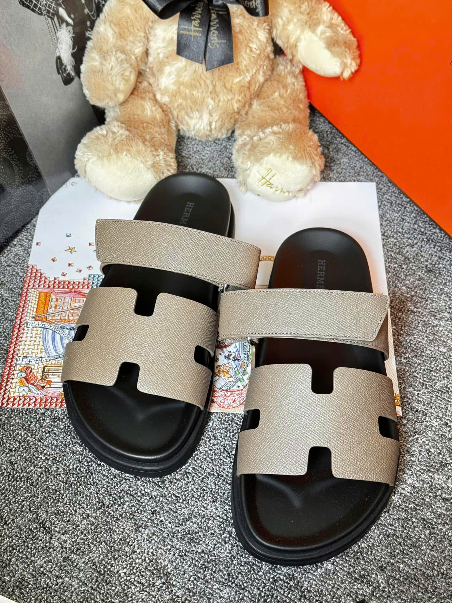 Dép Hermes Chypre etoupe