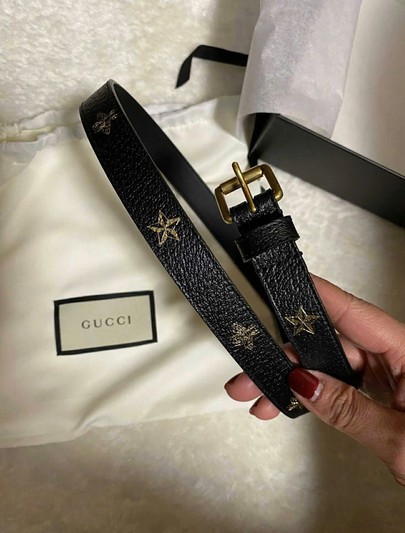 Belt Gucci da đen