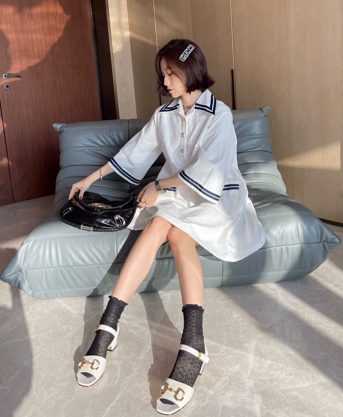 Sandal Gucci 1955 Trắng