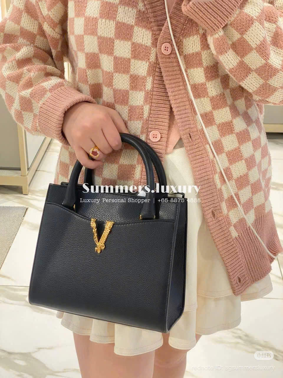 Túi Versace Top Handle Logo