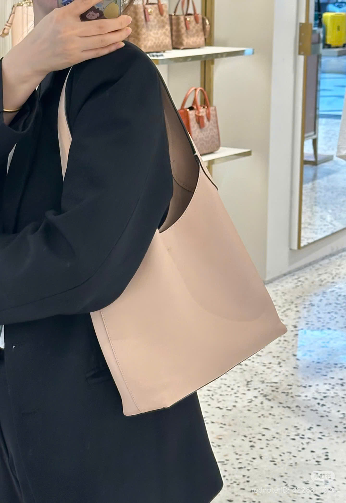 Túi Coach Brooklyn Cream Hồng