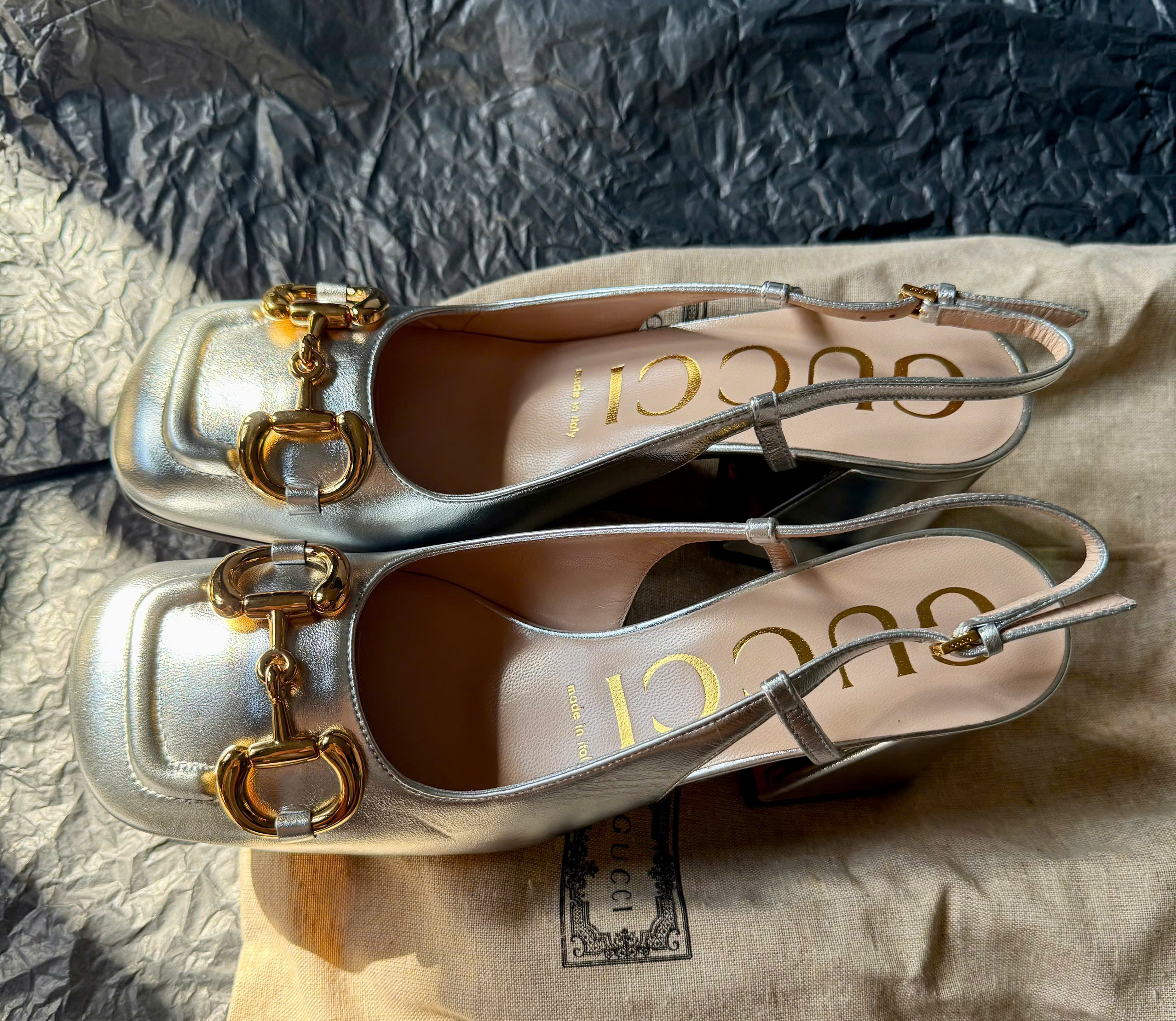 Slingback Gucci 1955 Silver