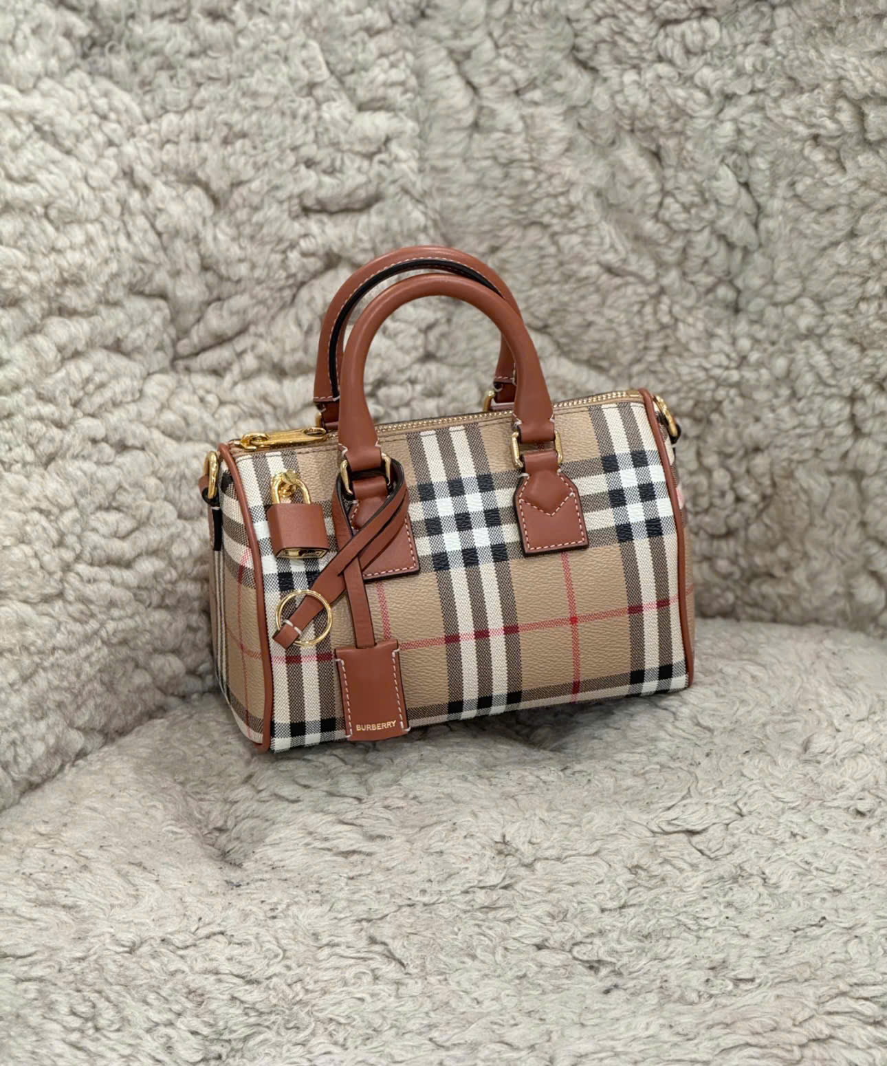 Túi Xách Burberry Check Beige Basic