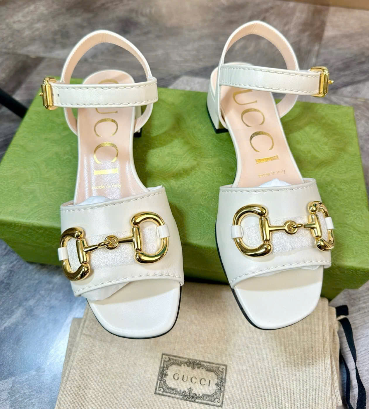 Sandal Gucci 1955 Trắng