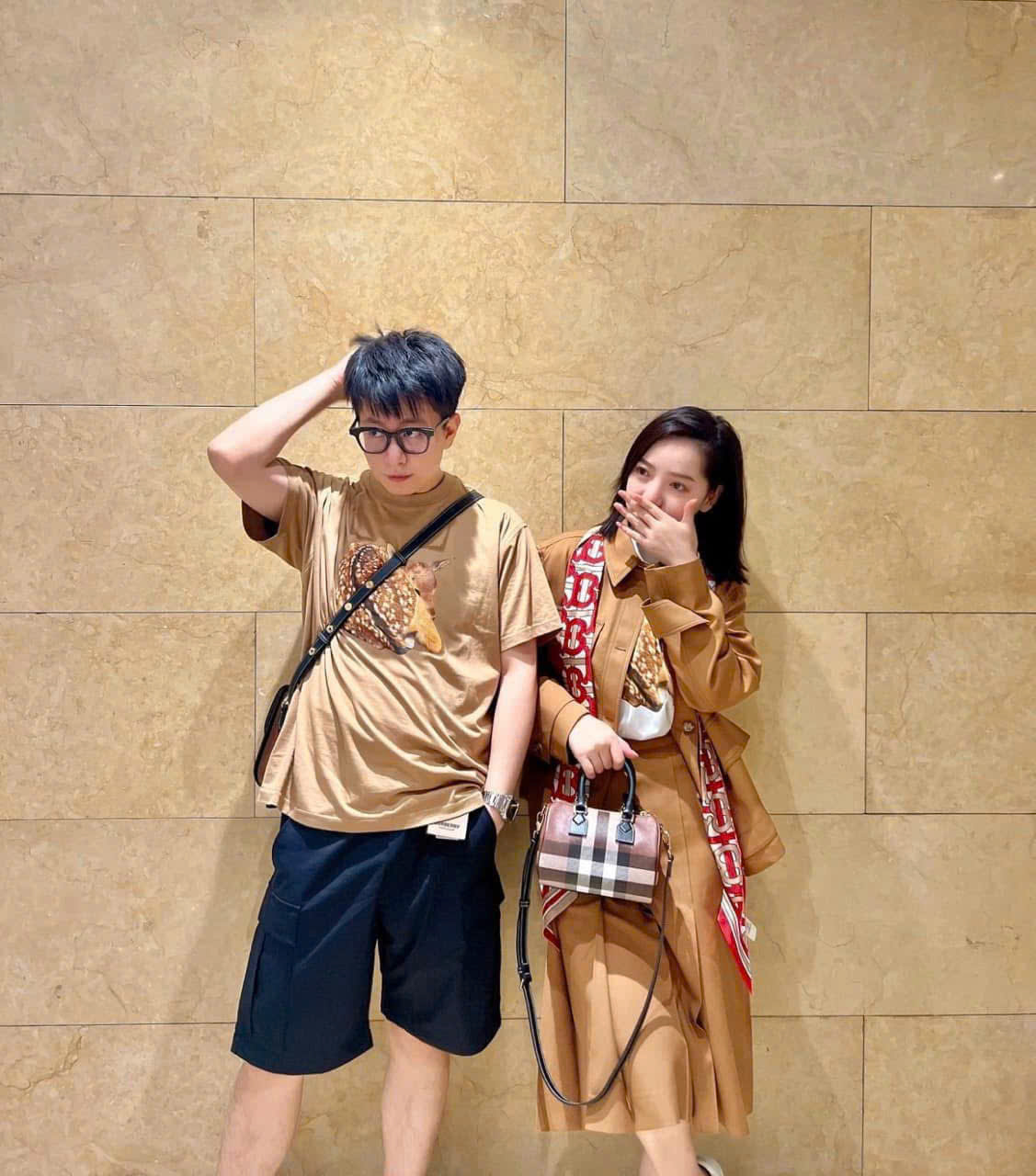 Trống Burberry Speedy Nâu Choco