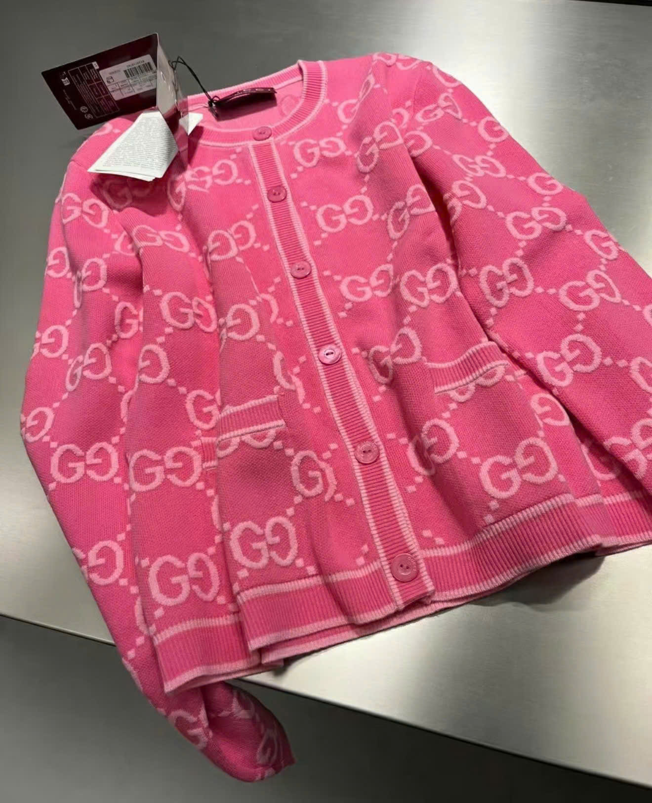 Áo Cadigan Gucci Mono Hồng