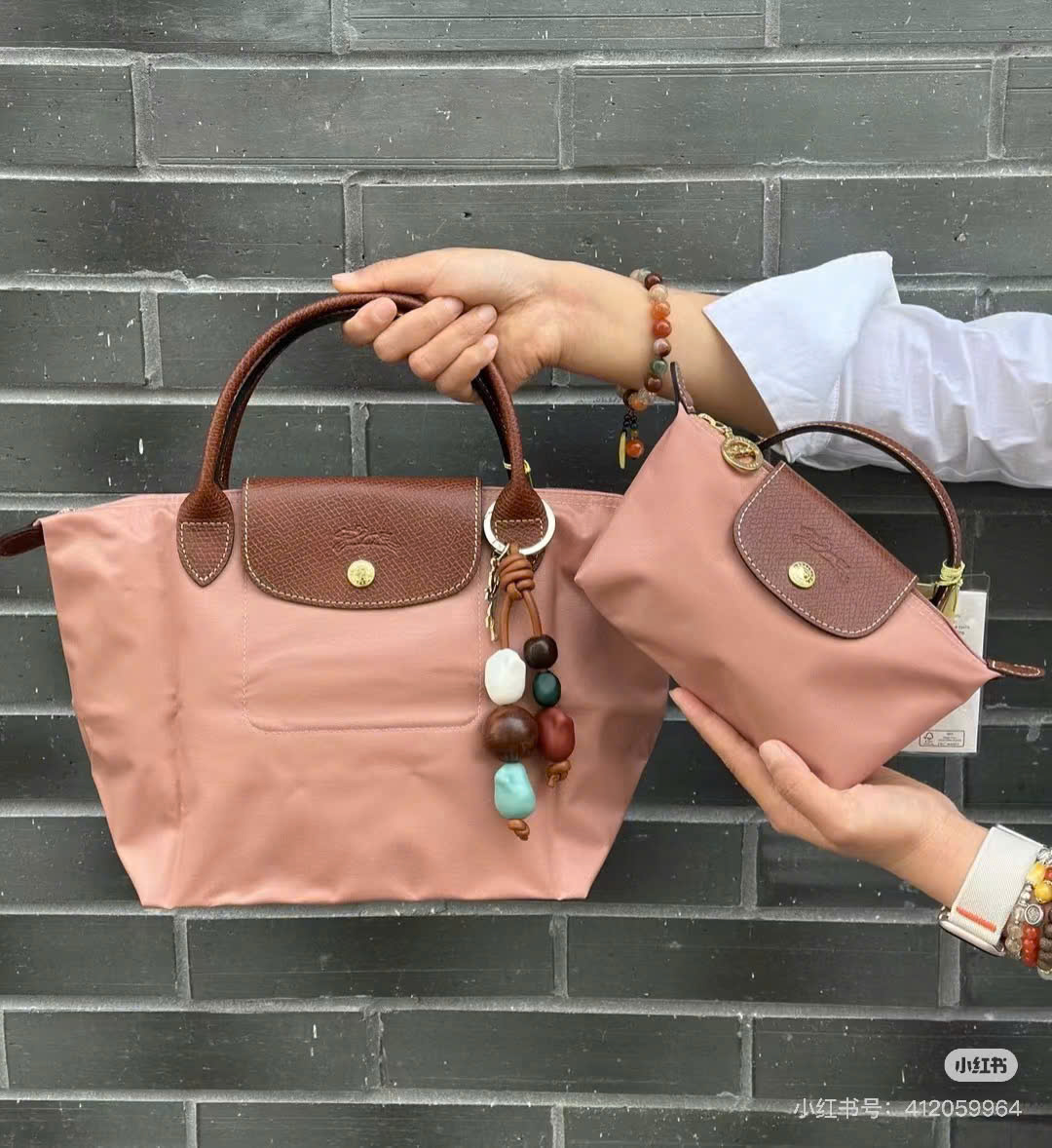 Túi Longchamp Pink Tea