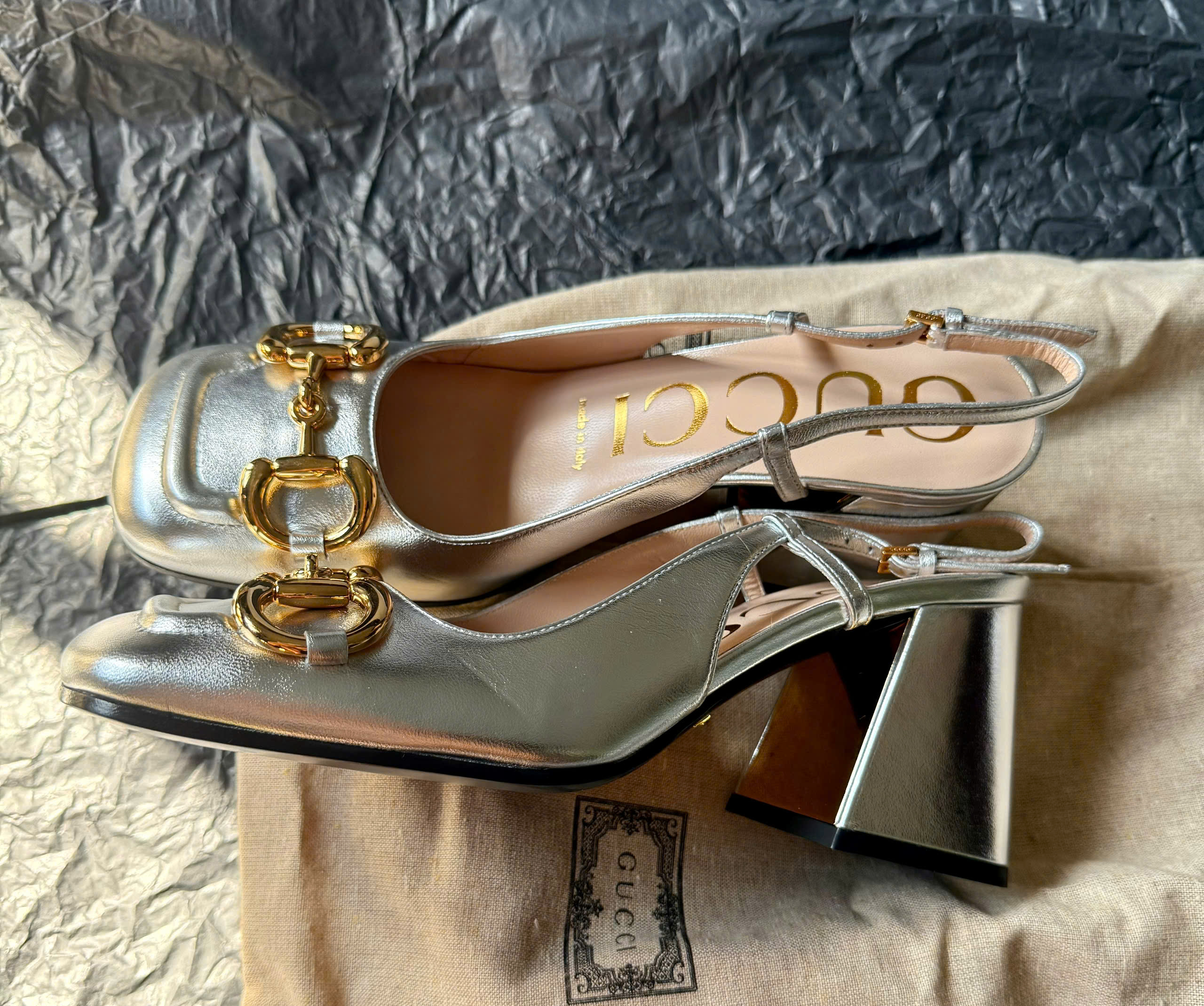 Slingback Gucci 1955 Silver