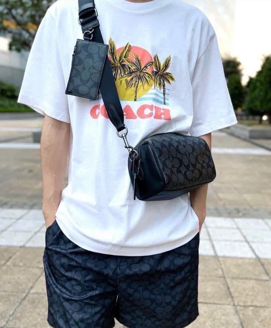 Túi Xách Coach Axel Crossbody Signature Canvas Sling Hycrid Bag